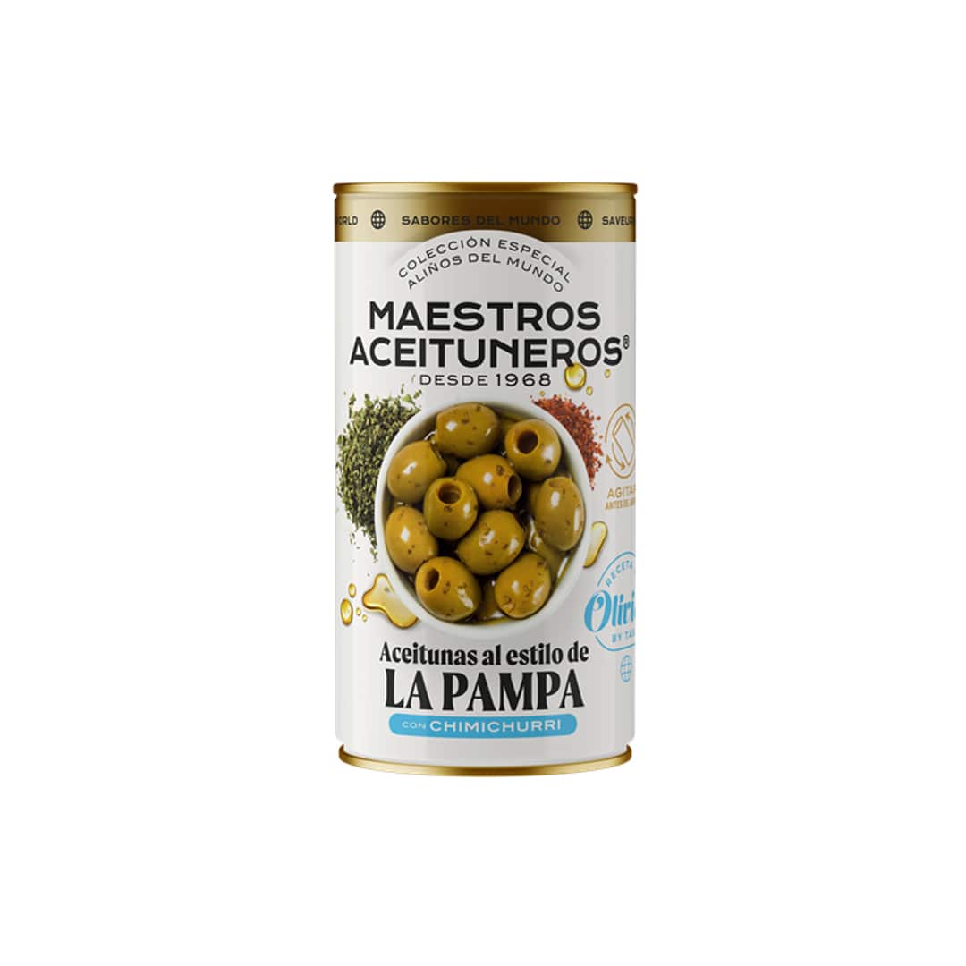 60266_Alyvuogės MAESTROS ACEITUNEROS La Pampa su CHIMICHURRI meistro recepto marinate 350g-min