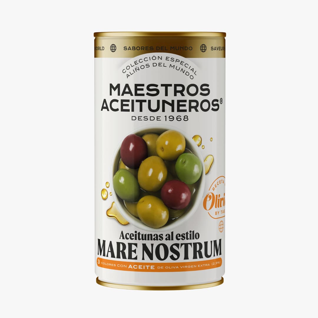 60346_Alyvuogės MAESTROS ACEITUNEROS 3 alyvuogių mix MARENOSTRUM meisto recepto marinate 350g-min