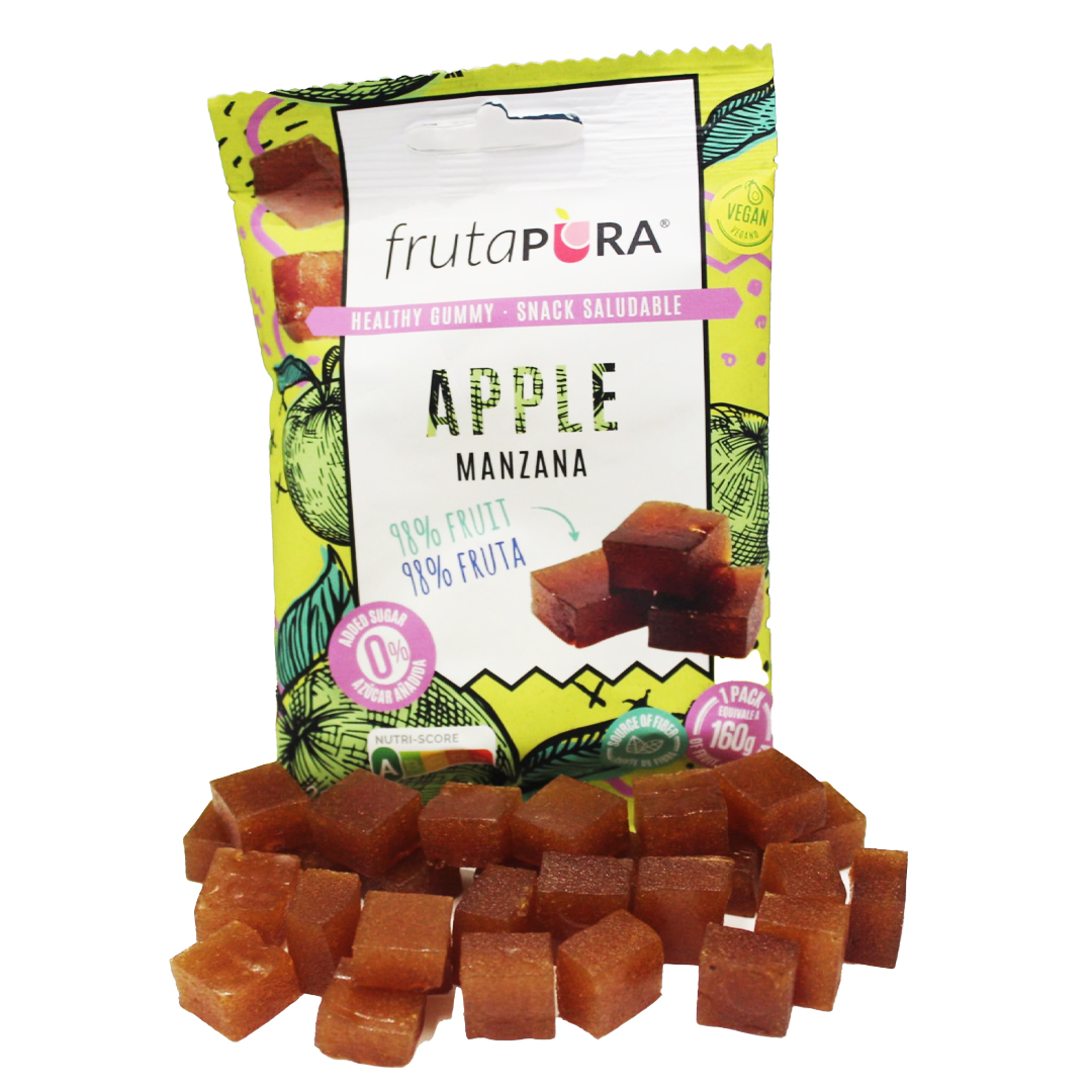 60366_Obuolių guminukai FRUTAPURA 98% vaisių, be pridėtinio cukraus 32g, VEGAN