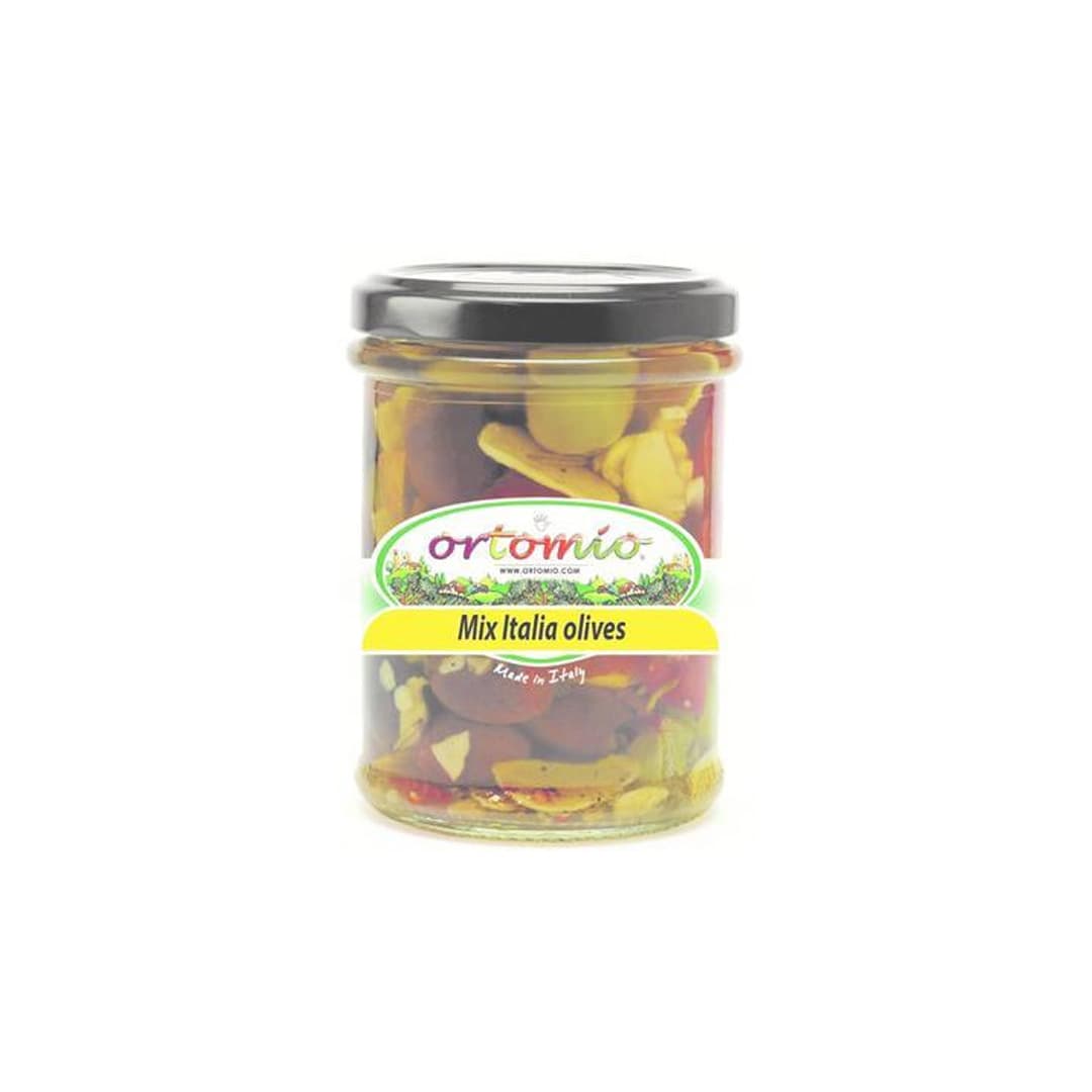 60373_Alyvuogės Mix Italia be kauliukų ORTOMIO 180g-min